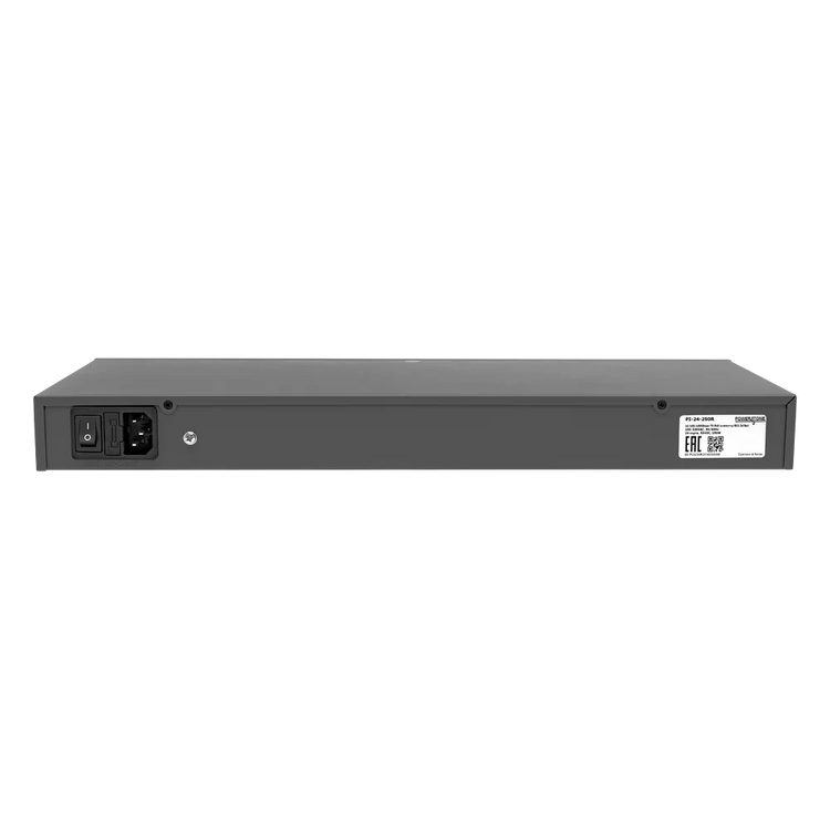 PoE инжектор стоечный неуправляемый PI-24-250R, 24x10/100/1000BASE-T PoE 802.3af&at, PoE бюджет 250Вт