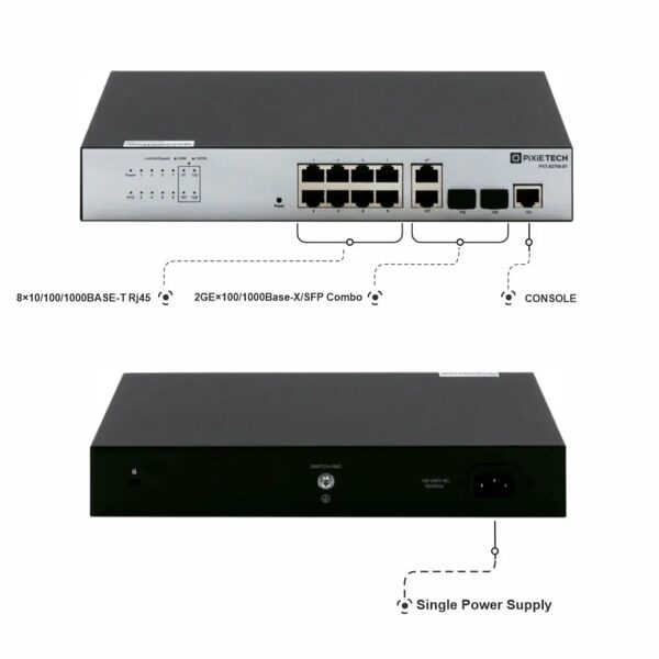 Управляемый коммутатор уровня L2 PXT-S2755-8T