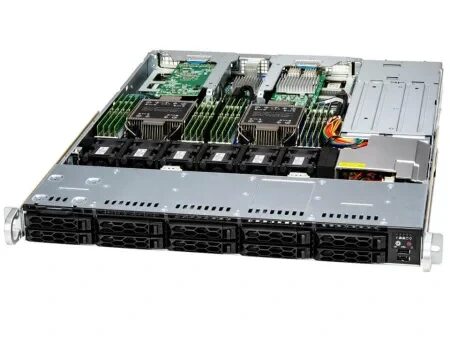 Сервер Supermicro SYS-121C-TN10R: 2× Xeon Silver 4514Y, 128Gb DDR5-4800 (4×32Gb), 2× SSD 480Gb