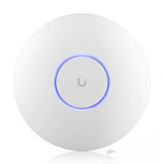 Ubiquiti U7-Pro-Max Ceiling-mounted WiFi 7 AP with 8 spatial streams, 6 GHz support, and a dedicated spectral scanning engine for interference-free WiFi in demanding, large-scale environments