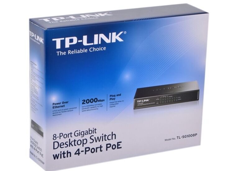 Коммутатор TP-LINK TL-SF1008P 8-портовый (Switch)