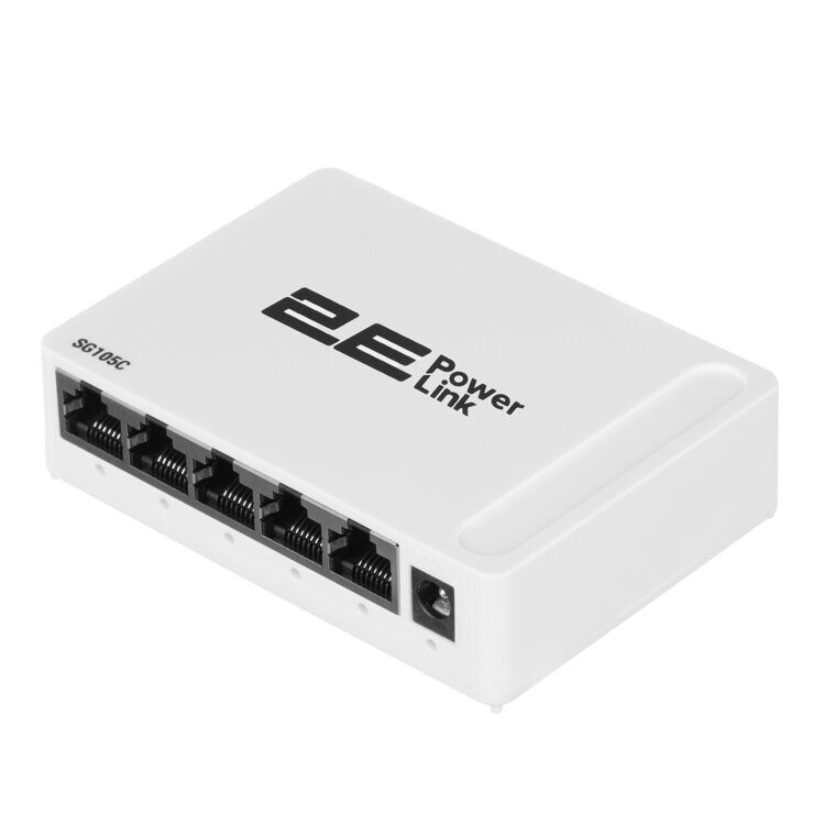 2E Коммутатор PowerLink SG105C 5xGE, Гигабитный, неуправляемый, десктоп