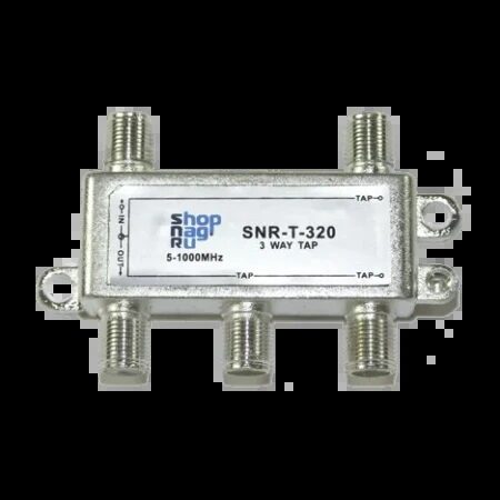 Ответвитель абонентский SNR-T-312 на 3 отвода, вносимое затухание IN-TAP 12dB.