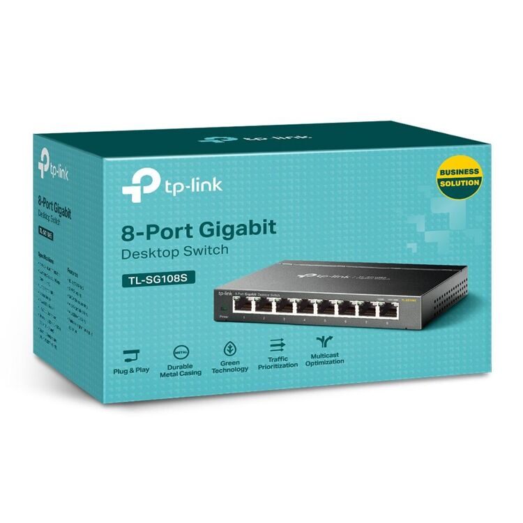 8-портовый настольный сетевой коммутатор TP-Link TL-SG108S