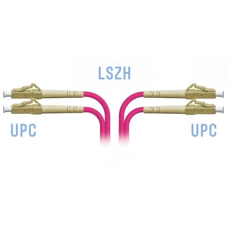 Патчкорд оптический LC/UPC MM OM4 Duplex, 50 метров