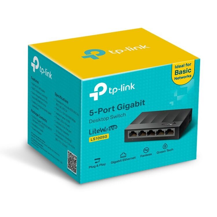 TP-Link LS1005G коммутатор (5-портовый switch)