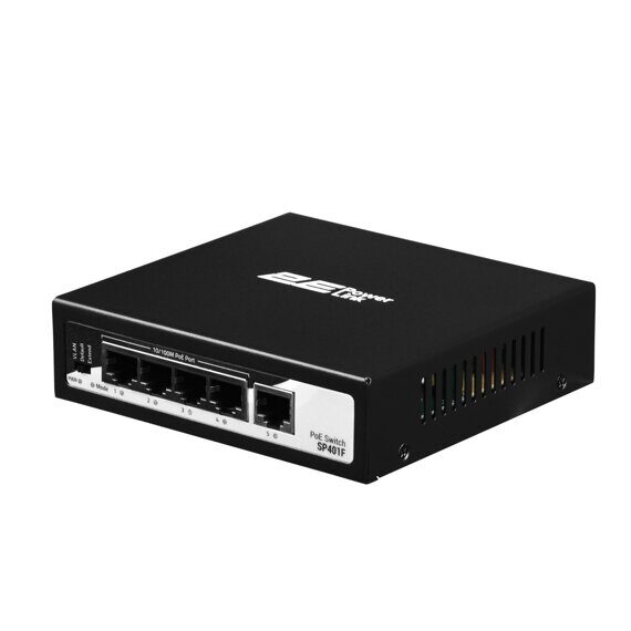 2E Коммутатор PowerLink SP401F 5xFE (4x FE PoE, 1xFE Uplink, 55W), неуправляемый