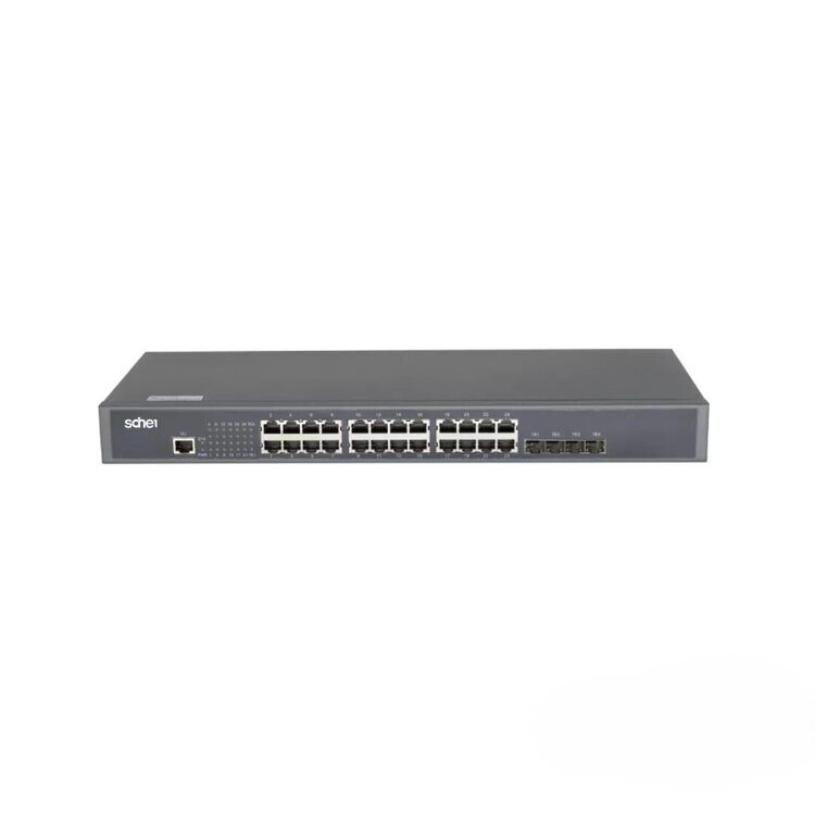 SDNET S2900-24T4X / 24-Port Gigabit RJ45 + 4-Port 10G SFP+ L3-lite Stackable Managed Switch / 24 портовый управляемый коммутатор RJ45+4 порт 10Гбит SFP+