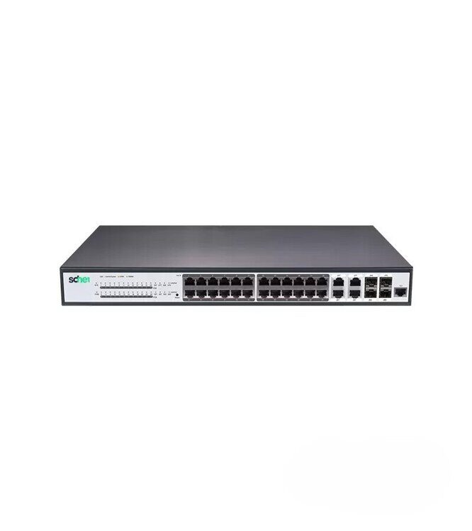 SDNET S2528-P( L3-lite Managed Switch) / S2528-P, PoE Коммутатор 370W управляемый 24 порта 1G RJ45 + 4 Port 1G SFP